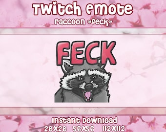 Funny Raccoon Trash Panda Animal Emote for Twitch, Discord, Youtube, Kick | Emote for Streamers