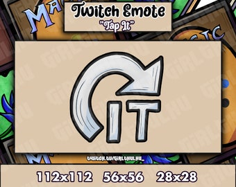 Tabletop TCG “Tap It” Emote for Twitch, Discord, Youtube, Kick | Magic Game TCG single emote for Streamers