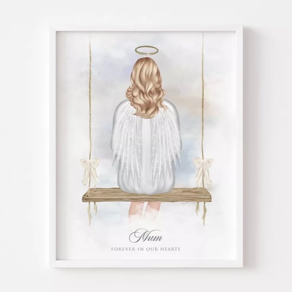 Personalised Memorial Remembrance Family Loved One Relative Loss Picture Print Keepsake Gift Unframed