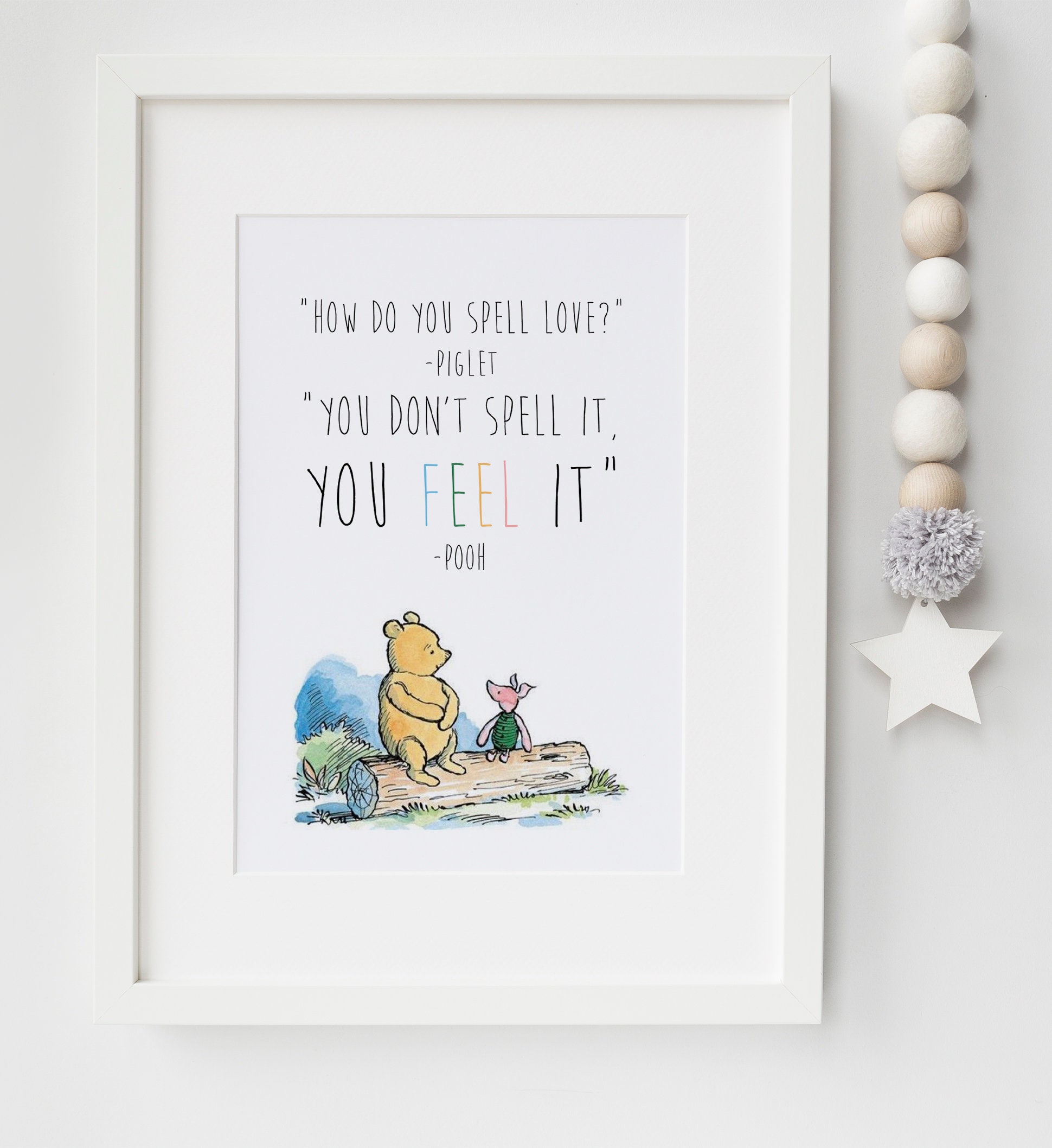 Winnie the Pooh Personalised Quote Nursery Birth New Baby Etsy