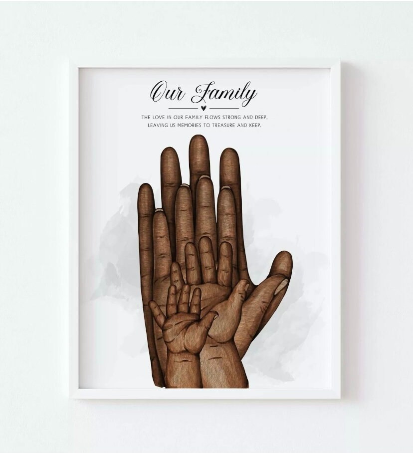 Family Children Hand Quote Love Picture Print Wall Art Etsy