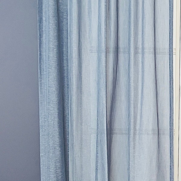 Gray Sheer Curtain Etsy