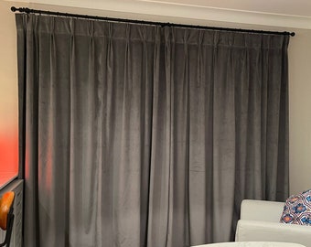 Pinch Pleated Velvet , 36 Colors Velvet Curtain Panel , Thermal velvet curtain , Curtains for Living Room Bedroom and Velvet Door Curtain