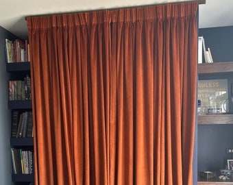 Pencil Pleated , 36 Colors Velvet Curtain Panel , Thermal velvet curtain , Curtains for Living Room Bedroom and Velvet Door Curtain