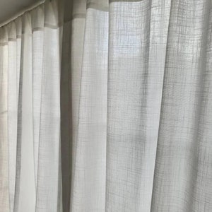 Extra Wide Linen Curtain, 32 Color Options Custom Made Curtain , Grommet, Hook and Ring Options for Rod and Curtain Track zdjęcie 9