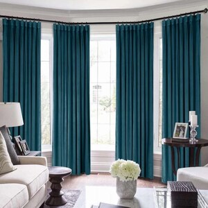 Blackout Velvet Curtains , 37 Color Velvet Blackout Curtains , Luxury Curtains , Curtains for Living Room , Bedroom, Nursery, Story window zdjęcie 9