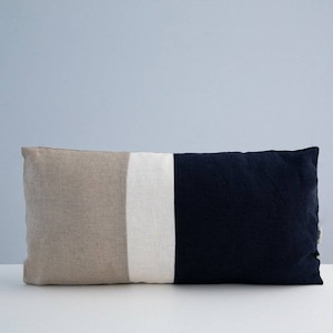 Gewassen linnen decoratieve kussensloop met onzichtbare ritssluiting - Linnen kussensloop - Handgemaakte kussensloop - Aangepaste kussenslopen