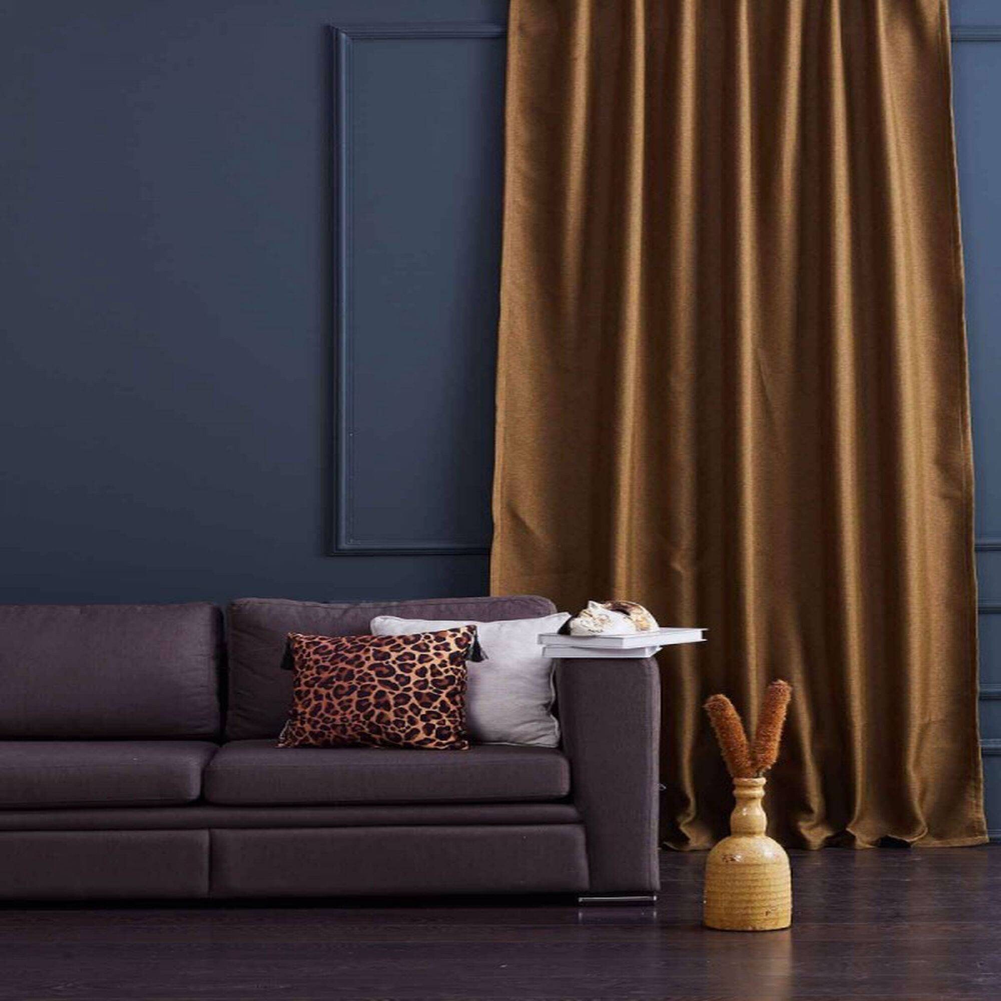 Khaki Green Velvet plain Curtain Fabric Material 137 cm wide BR352 
