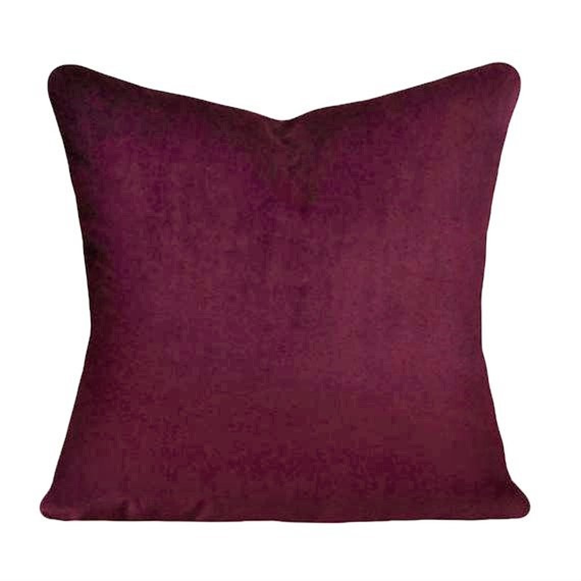 Burgundy Velvet Throw Pillow Cover Burgundy Velvet Pillow Etsy