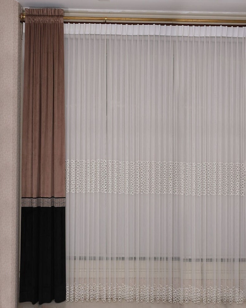 Maßgefertigter Samtvorhang, 36 Farben, Stangentasche Luxus-Samtvorhang, Vorhang-Panel, Verdunkelungssamtvorhang Bild 1