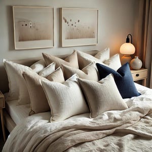 Pillow covers with Invisible Zipper - Linen Pillow Cover - Handmade Pillow - Custom Pillows
