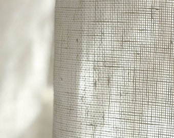White Linen Sheer Curtain Panel: Rod Pocket, Light Filtering