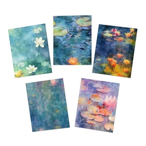 Set di biglietti d'auguri artistici multi-design - Tema floreale e naturale, perfetti per compleanni, biglietti di ringraziamento, occasioni speciali, inviti,