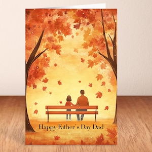 Vatertagskarte von Tochter zu Papa. Sentimentale druckbare leere Grußkarte. Digital Download Geschenk.