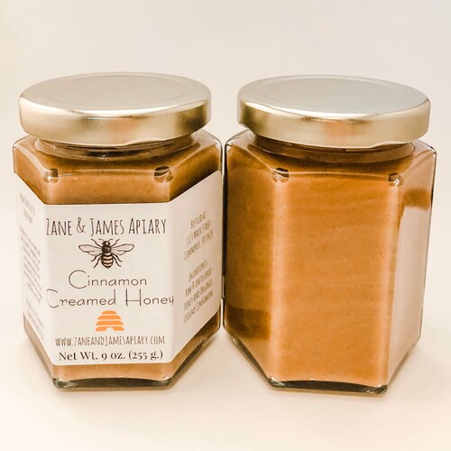 Raw Cinnamon Honey Naturally Granulated 13 Ounce Jar Etsy