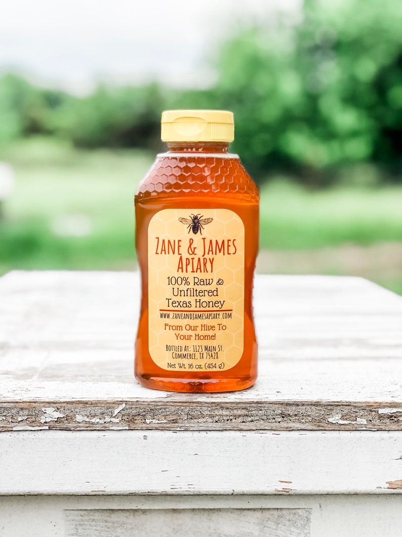 16oz. Raw & Unfiltered Honey - Etsy