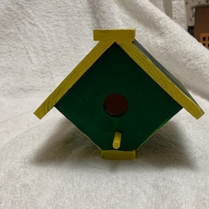Wooden Hand Painted Birdhouse Decorative Birdhouse for Outdoors Best Wooden Bird Lover Gift