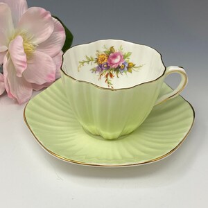 EB Foley Mint Green Tea Cup and Saucer