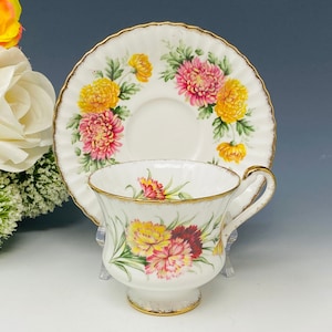 Paragon Chrysanthemum Tea Cup and Saucer