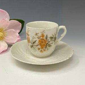 Victorian Orange Blossoms Demitasse/Espresso Cup and Saucer