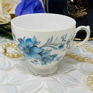 Queen Anne Blue Blossom Orphan Tea Cup