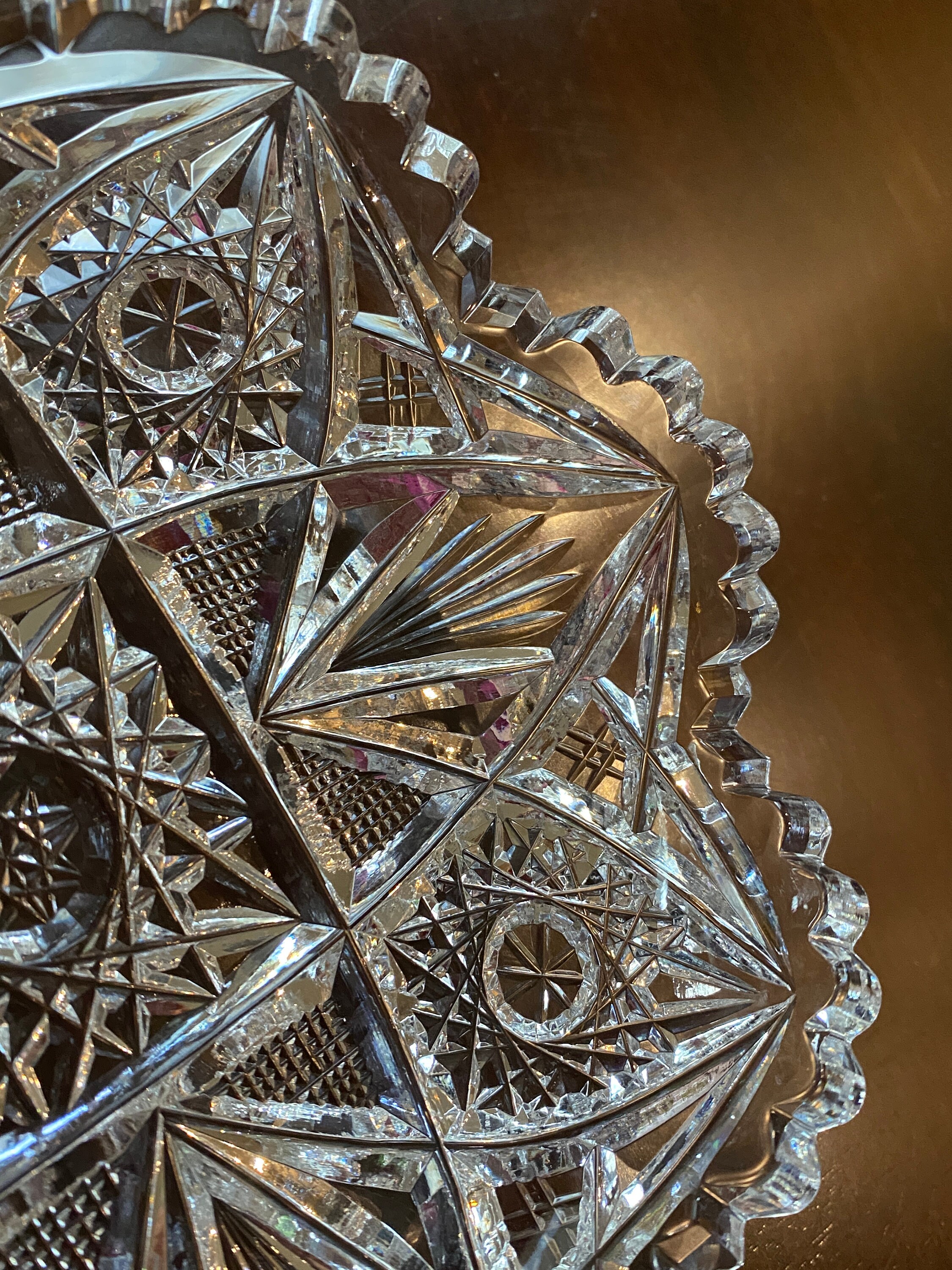 Antique ABP Quaker City Cut Glass iris Pattern One Etsy