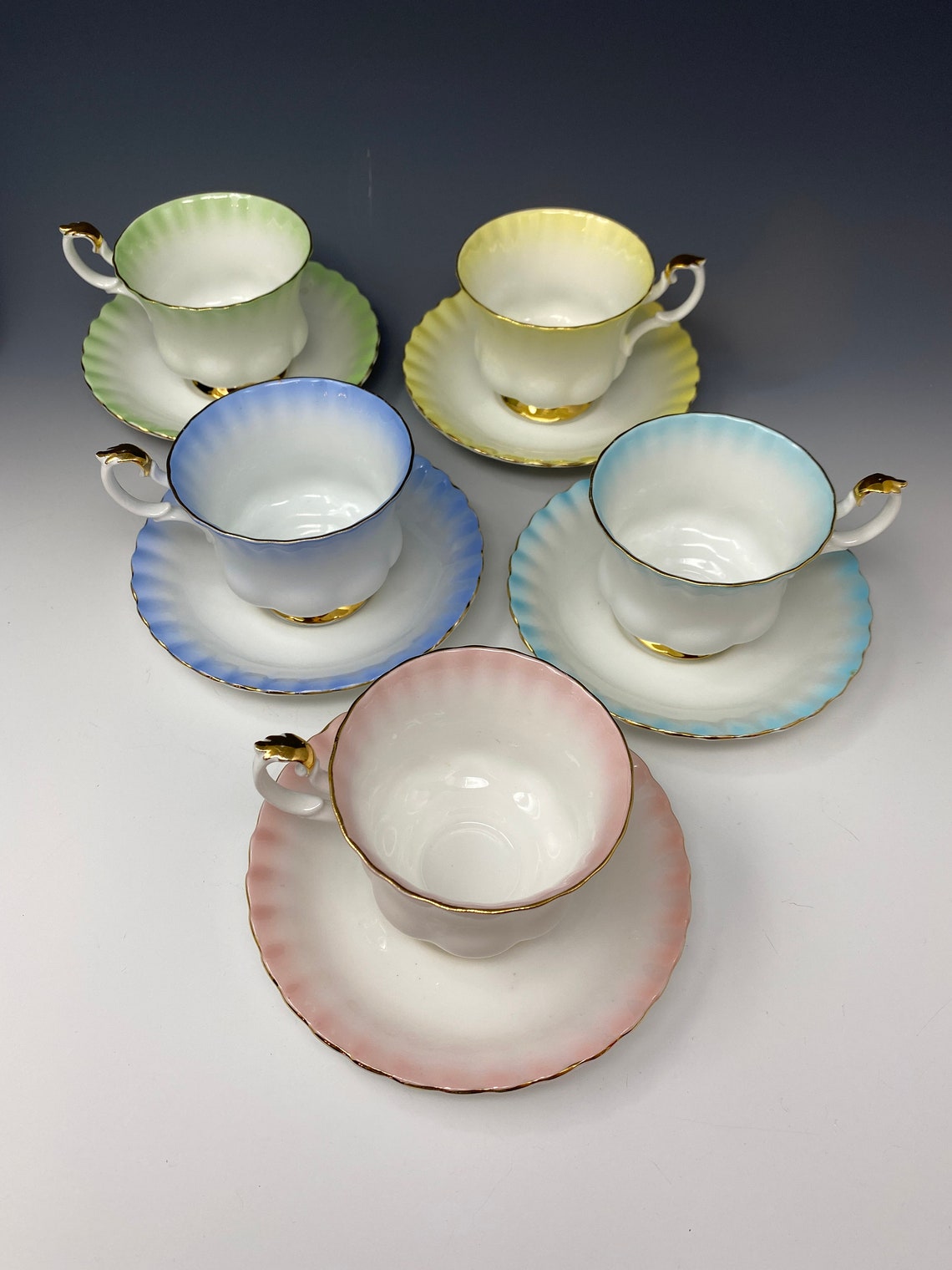 Royal Albert Rainbow Series Tea Cup and Saucer Etsy