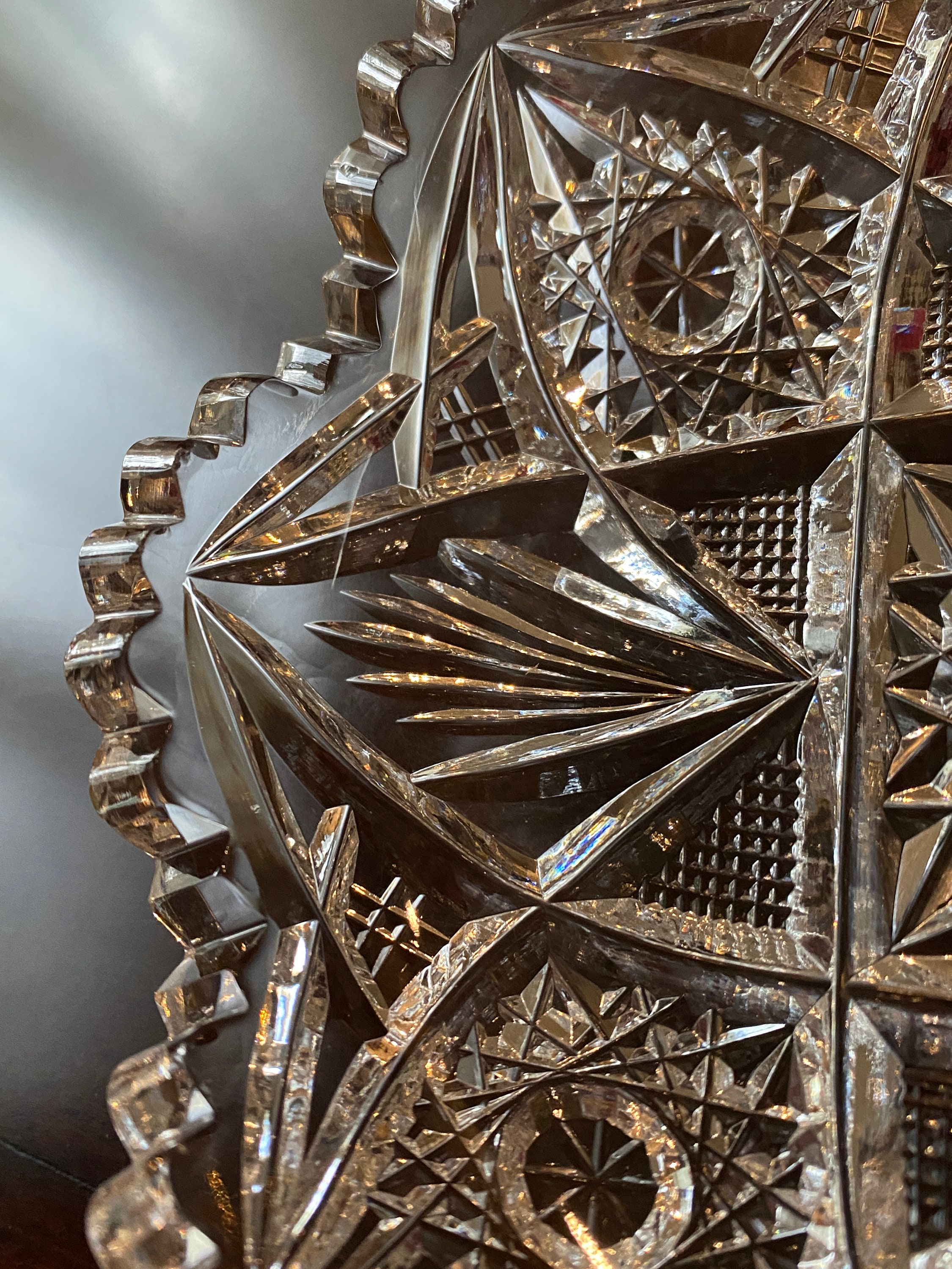 Antique ABP Quaker City Cut Glass iris Pattern One Etsy