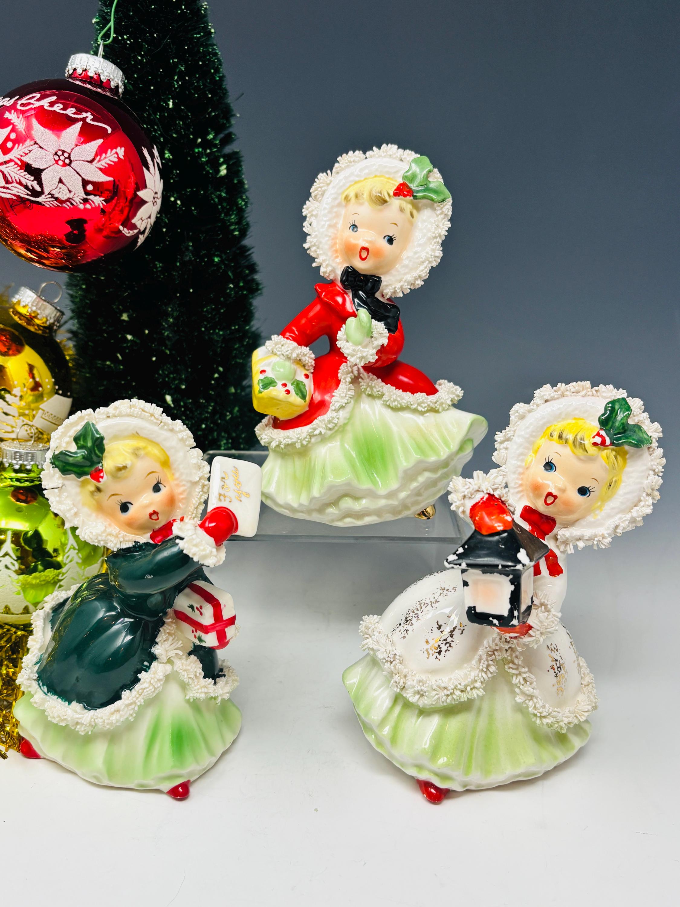 Vintage Christmas Shopper Girl Japan - Etsy