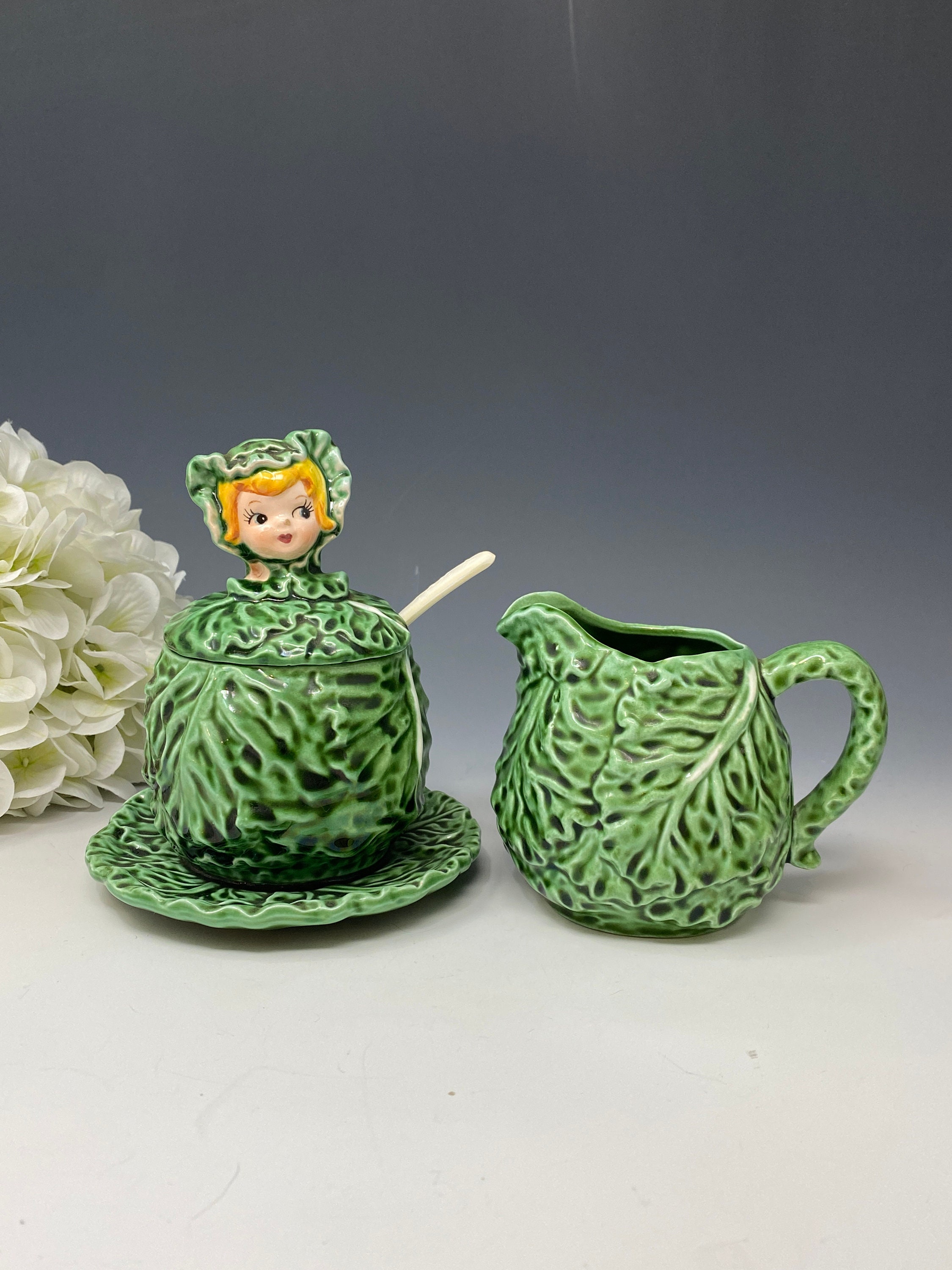 工場 Lefton Cissy Cabbage Cuties シュガーポット 未使用 VINTAGE