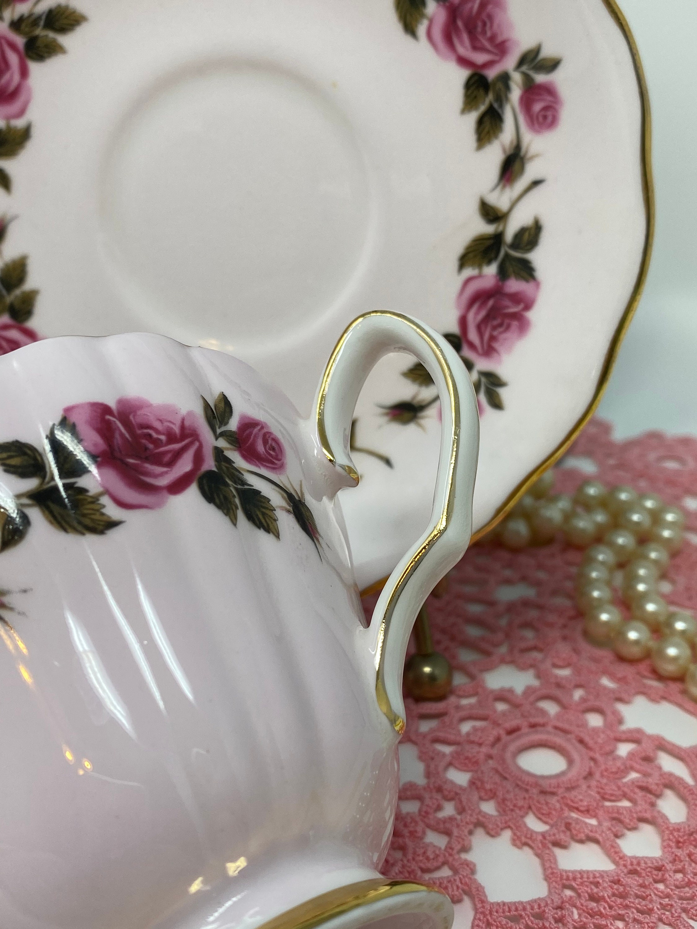 Colclough Ridgeway Potteries LTD Pink Roses on Pink | Etsy