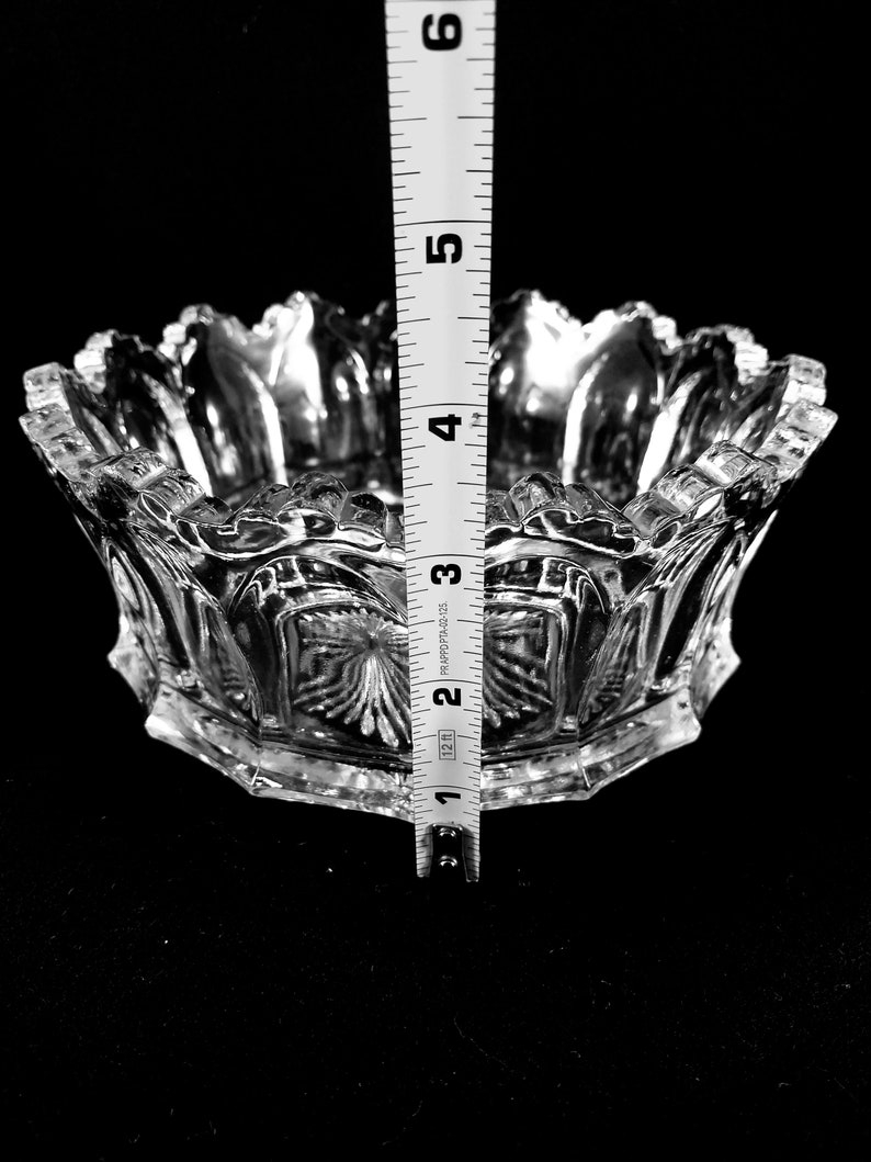Heavy Pressed Glass Bowl in the Heisey Peerless Style