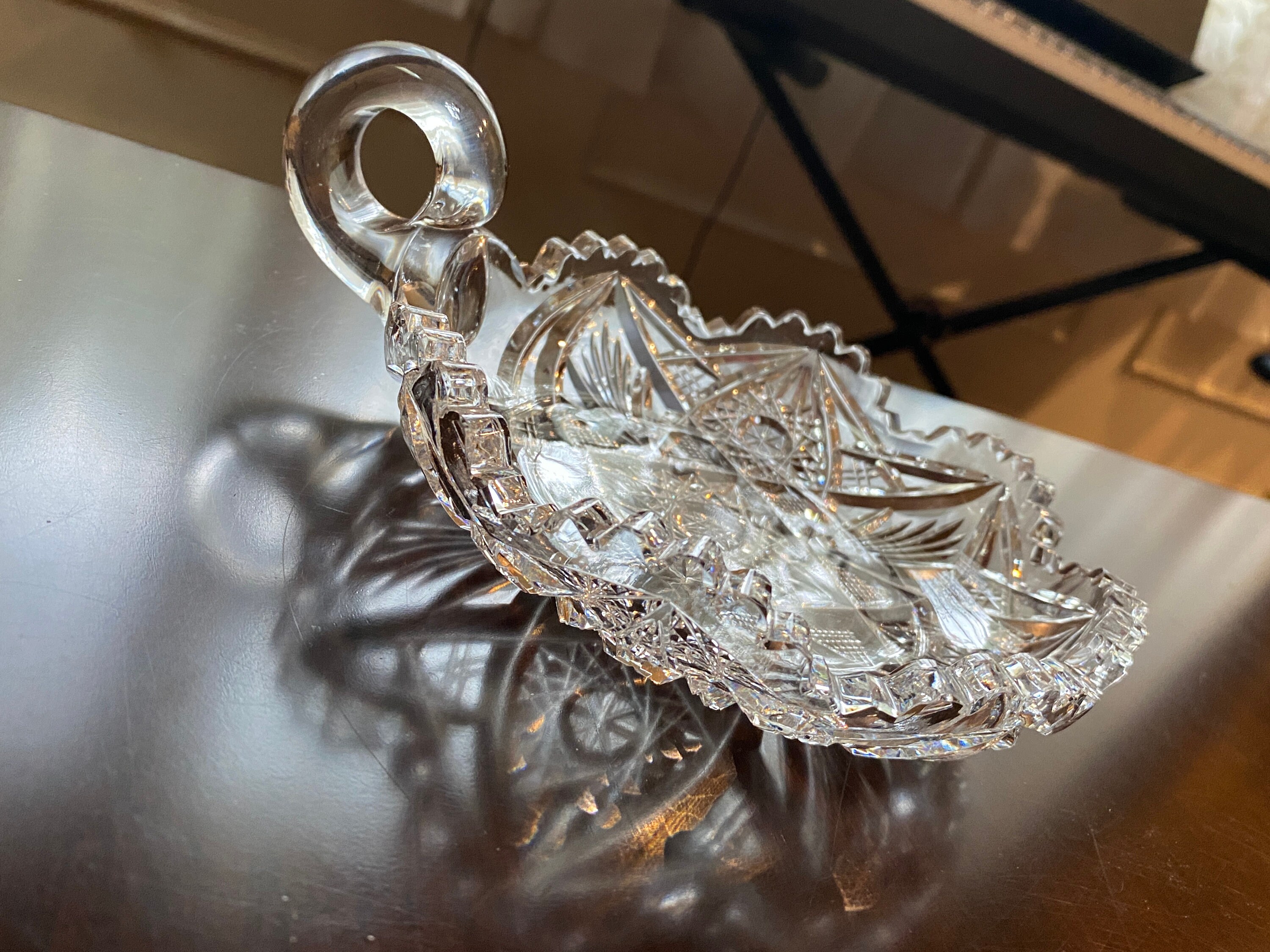 Antique ABP Quaker City Cut Glass iris Pattern One Etsy