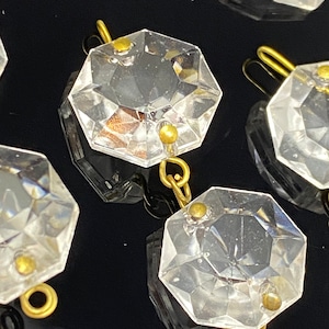 Replacement Vintage Round Crystals, Hanging Pins Included