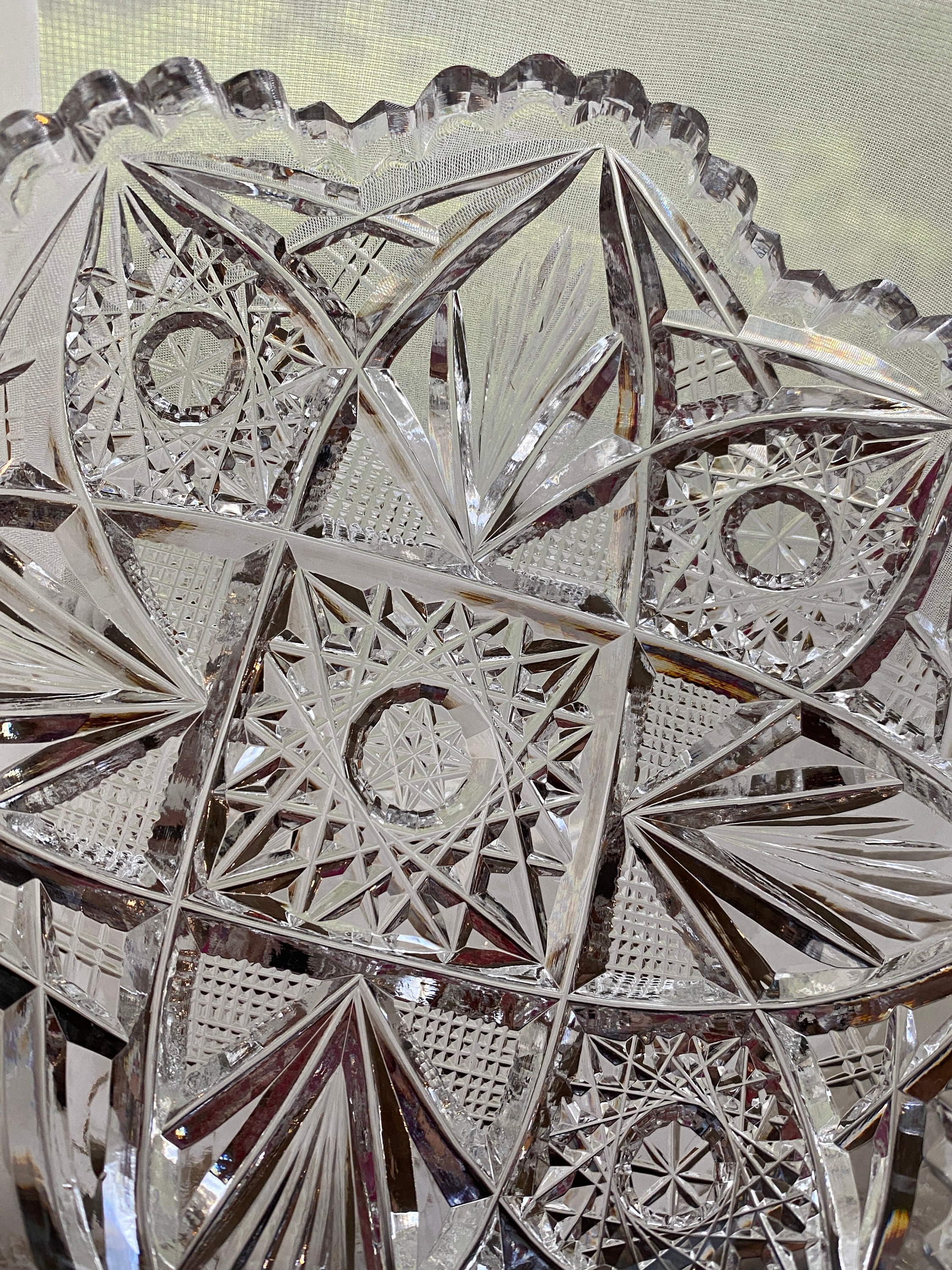 Antique ABP Quaker City Cut Glass iris Pattern One Etsy