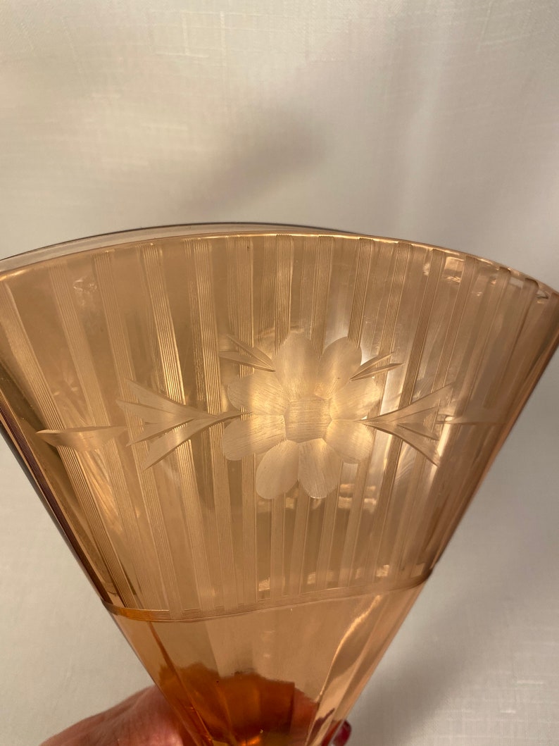radium glass fan vase radium glass fan vase
