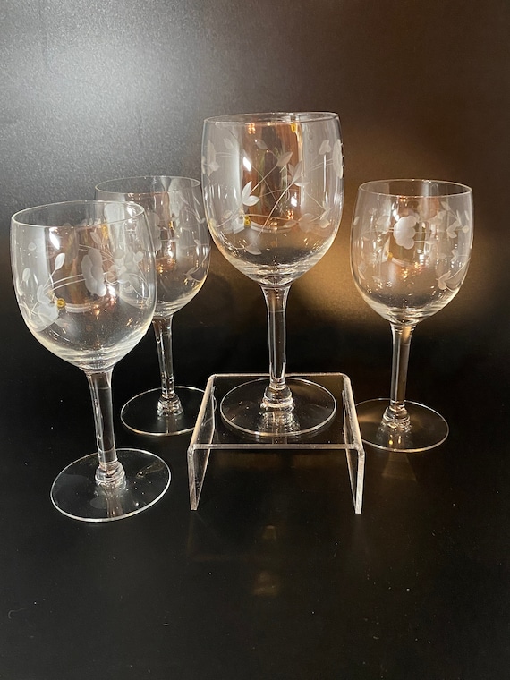 Princess House Crystal Wine Glasses 6oz Set of 4 Etsy