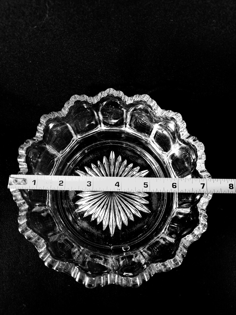 Heavy Pressed Glass Bowl in the Heisey Peerless Style