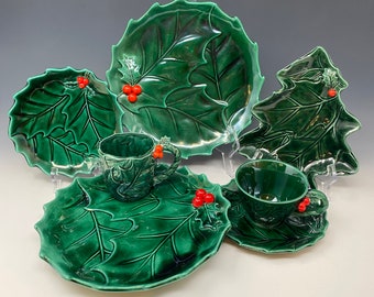 Lefton Holly Berry and Green Dining and Serving Pieces