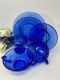 Hazel Atlas Cobalt Blue (Transparent) Moderntone Glassware