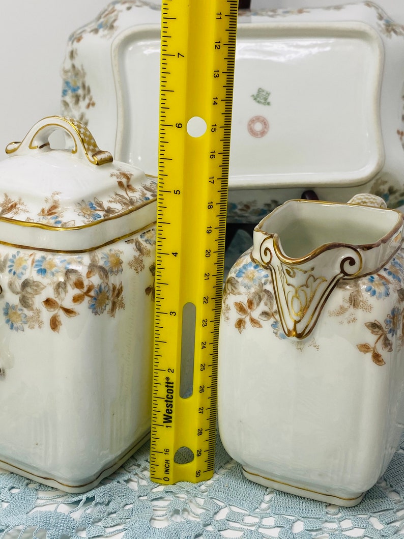 Antique CFH/GDM Haviland Limoges Blue Flowers and Vines Etsy