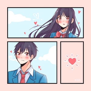 Sawa and Shota Square Print