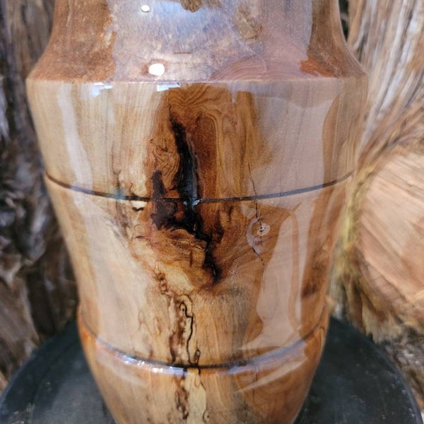 Old Aged Pecan Wood Urns 184cc
