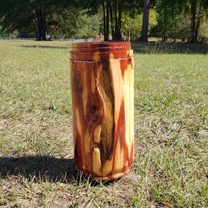 Unique cedar cremation urn
