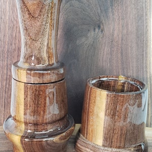 Handmade artisan, Walnut salt cellar, Handcrafted