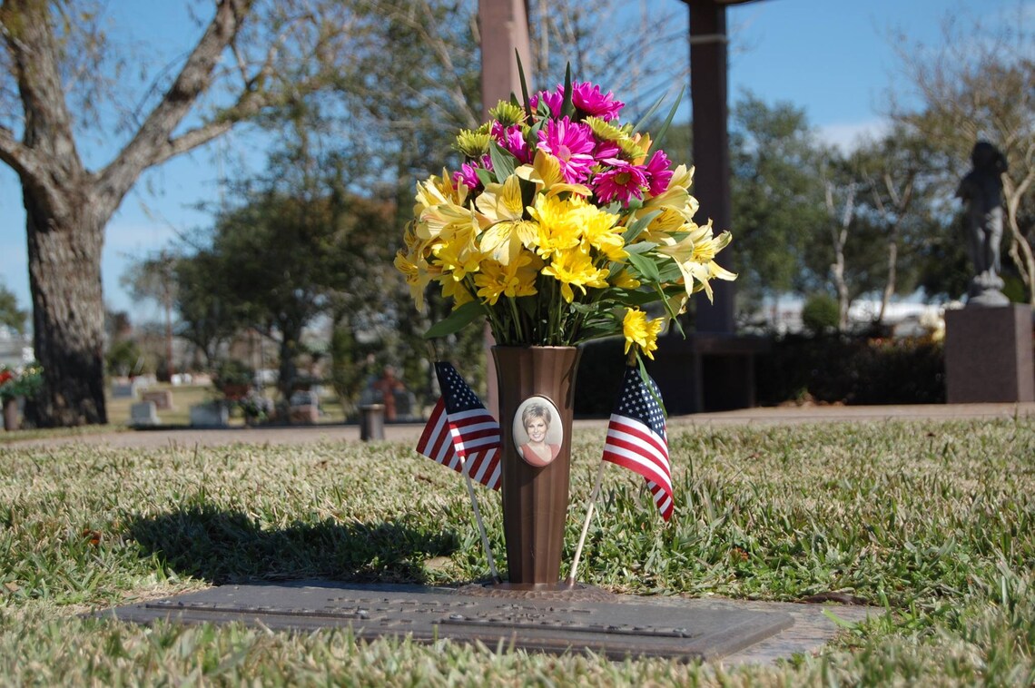 Memorial Cemetery Flower Vase Grave Ground Vase Flowers Etsy