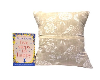 Mother's Day/Birthday/Gifts for Her - Handmade 'Natural Nature' Pocket Cushion/Reading Cushion/Book Cushion - Unique Gift - Free UK Postage!