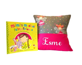 Personalised 'Grey Fairy' Story/Book/Reading/Pocket Cushion with FREE Children's Book! - Unique Children's gift - Free UK Postage!