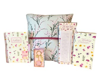 Handmade Gift for Mum -  'Lilac Blossom' Pocket Cushion Gift Set - Free UK Postage
