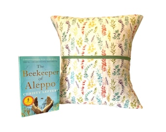 Mother's Day/Birthday/Gifts for Her - Handmade 'Spring into Summer' Pocket Cushion/Reading Cushion/Book Cushion - Unique - Free UK Postage!